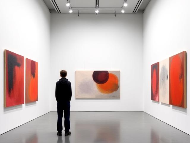 Exposição de arte em museu